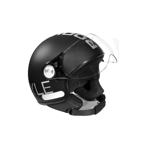Destockage casque moto demi jet aviateur Rook noir gommé taille L 59 60 - Bild 1 von 1