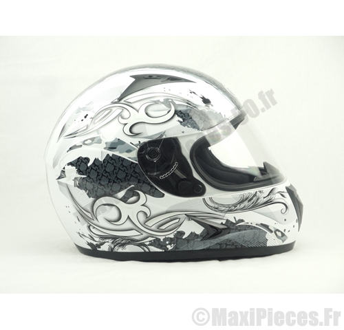Casque moto scooter fighter blanc S.