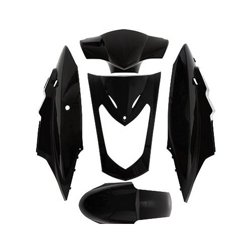 Kit carénage carrosserie noir pour scooter agility kymco 125/50c selle biplace
