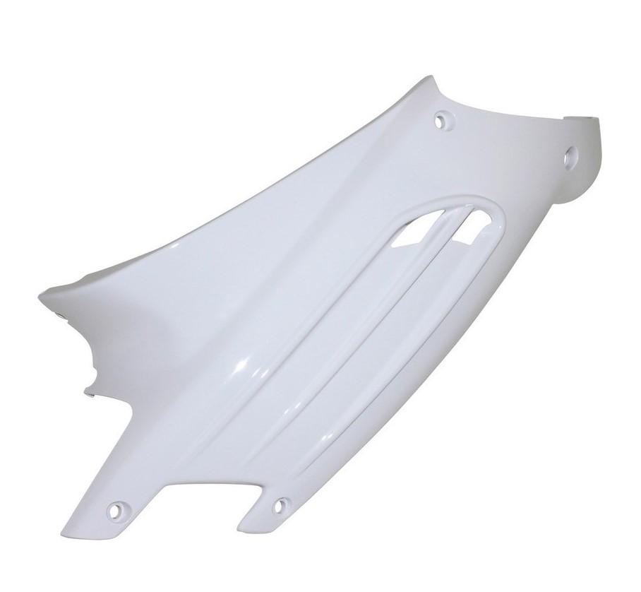 Carenage moteur scoot adaptable peugeot 50 speedfight-2 blanc brillant gauche