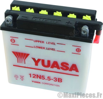 Batterie Yuasa 12n5,5-3b 12v / 5.5ah pour moto *Déstockage !