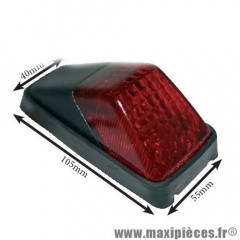 Feu arrière Victoria Bull universel type HONDA XR Noir / Rouge *Déstockage !