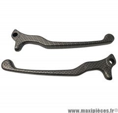 Leviers de frein imitation carbone pour maxi-scooter piaggio 125-250-300-400-500 mp3, beverly, 400 x-evo / gilera 500 nexus, fuoco * Déstockage !