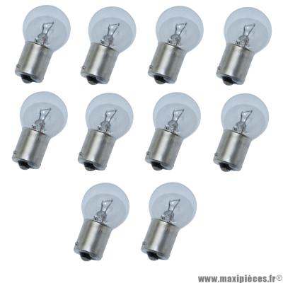 Lampes / ampoules 12V 10W mini clignotant transparent BA9S x10 * Déstockage !