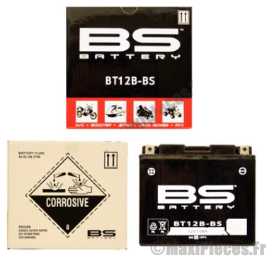 BS-batterie 12v / 10ah BT12B-BS (yt12b-bs) pour moto *Déstockage !