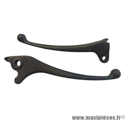 Leviers de frein Vicma imitation carbone pour scooter Honda 50 SH / 100 Scoopy (1996-2001) * Déstockage !