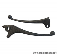 Leviers de frein Vicma imitation carbone pour scooter Honda 50 SH / 100 Scoopy (1996-2001) * Déstockage !