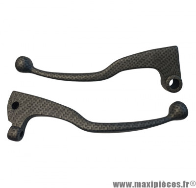 Levier d'embrayage et frein pour Mbk X-Power / Yamaha TZR avant 2003 carbone (x2) marque Vicma * Déstockage !