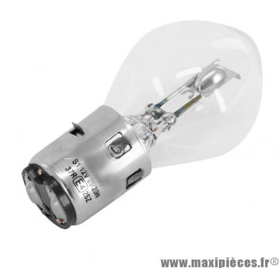 Ampoule 12v 25/25w blanc BA20d (x1) * Prix spécial !