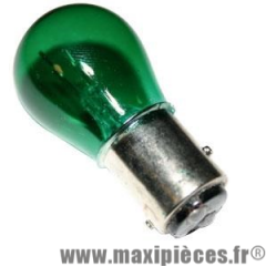 Lampe / ampoule 12V 21/5W BAY15D VERT *Déstockage !