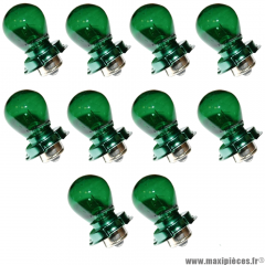 Ampoules/lampes 12v 15w vert culot P26S (boite de 10) *Déstockage !