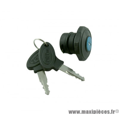 Bouchon d'essence à pousser antivol 28mm pour mobylette Peugeot 103 (ancien modèle) * Prix spécial !