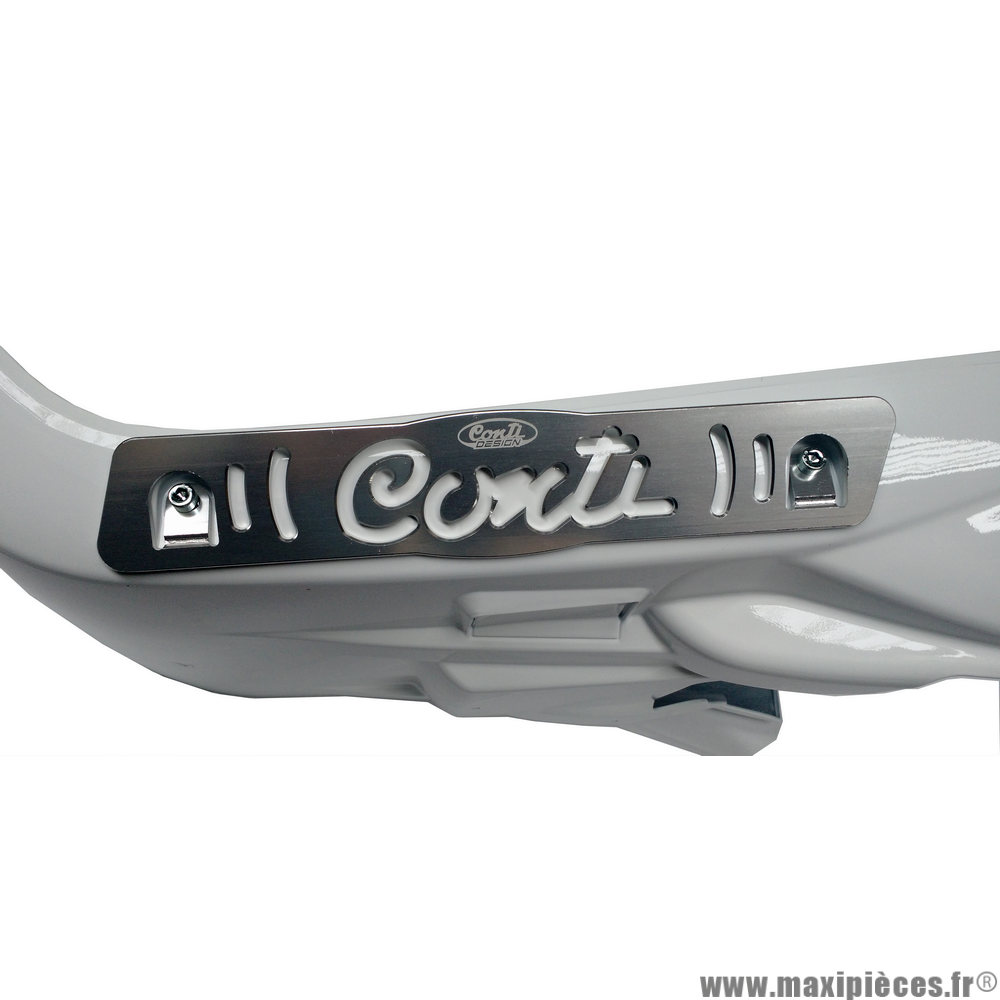 Plaque latérale de déco et protection bas de caisse Conti en alu cnc pour scooter Mbk booster yamaha bws (bleu) * Déstockage !