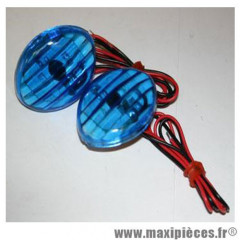 Clignotants mini bleu à led universel pour moto, scooter, mob, quad… *Déstockage !