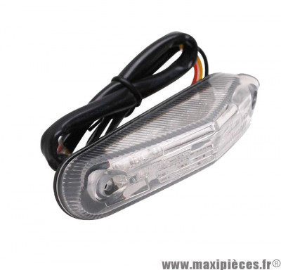 Feu arrière universel blanc a leds avec éclairage de plaque d'immatriculation (homologué) * Prix spécial !
