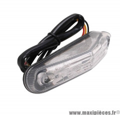 Feu arrière universel blanc a leds avec éclairage de plaque d'immatriculation (homologué) * Prix spécial !