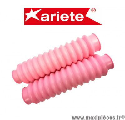 Paire de soufflet de fourche universel rose Ariete Diamètre 25/33 mm Longueur 175 mm * Destockage !
