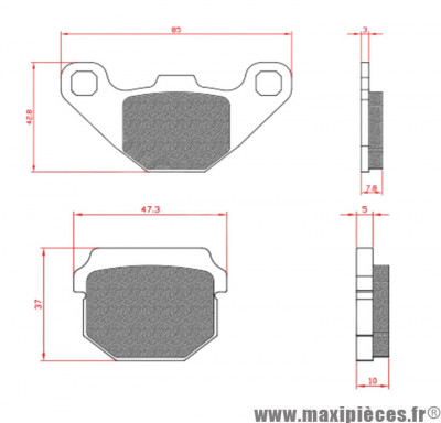 Plaquette de frein AP-RACING pour Scooter 50cc, Mecaboite PEUGEOT, DERBI, PIAGGIO * Déstockage !