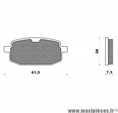 Plaquette de frein Conti CHR pour Scooter, Moto, Maxi Scooter BAOTIAN, FANTIC, ITALJET, MBK, PEUGEOT, PGO, YAMAHA (Newfren FD0175) * Déstockage !