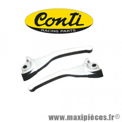 Levier de frein de scooter adaptable origine pour mbk nitro/aerox gauche et droit argent CONTI Alu Cnc *Déstockage !