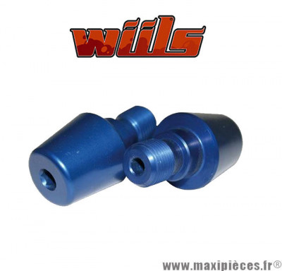 Embouts de guidon M18x150 anodisé Bleu Wiils *Déstockage !