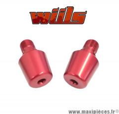 Embouts de guidon M18x150 anodisé Rouge Wiils *Déstockage !