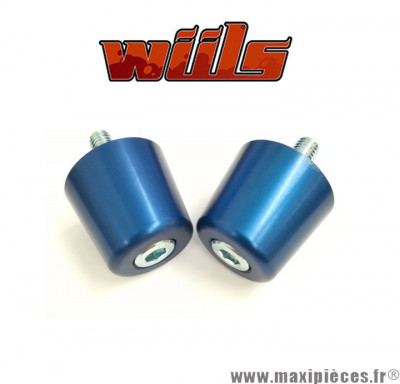 Embouts de guidon M6x125 Bleu Wiils *Déstockage !