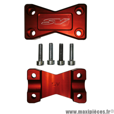 Platine de pontets de guidon WIILS pour SUZUKI SV 650cc N rouge *Déstockage !
