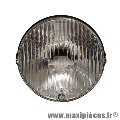 Pièce origine Yamaha NU384320-00/NU3-84100-01, Phare/optique/projecteur rond noir pour cyclomoteur mbk 51 club vr tex mex jazz swing city limited * Déstockage !