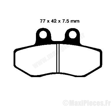 Plaquettes de frein 77x42x7.5 mm pour Peugeot XR 6 / Sherco *Déstockage !