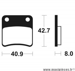 Plaquettes de frein Nissin 2P-246 pour Honda 50 CRM 1993-1996 / Daelim 50 S-Five 2006-2012 / Daelim 50 Message 1998-2001 / Daelim 50 Bonita 2009-2012 *Destockage !