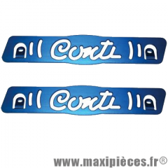 Plaque latérale de déco et protection bas de caisse Conti en alu cnc pour scooter Mbk booster yamaha bws (bleu) * Déstockage !