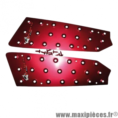 Marche pied en aluminium rouge anodisé Victoria bull pour scooter Mbk booster et Yamaha bws à partir et après 2004 * Déstockage !