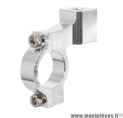 Collier de rétroviseur alu argent filetage diamètre 10 pas a droite * Prix spécial !