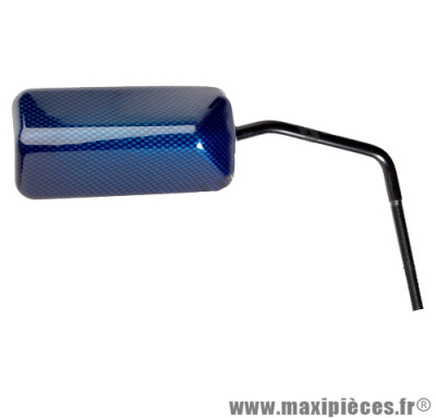 Rétroviseur réversible diamètre 8mm droite ou gauche imitation carbone bleu *Déstockage !