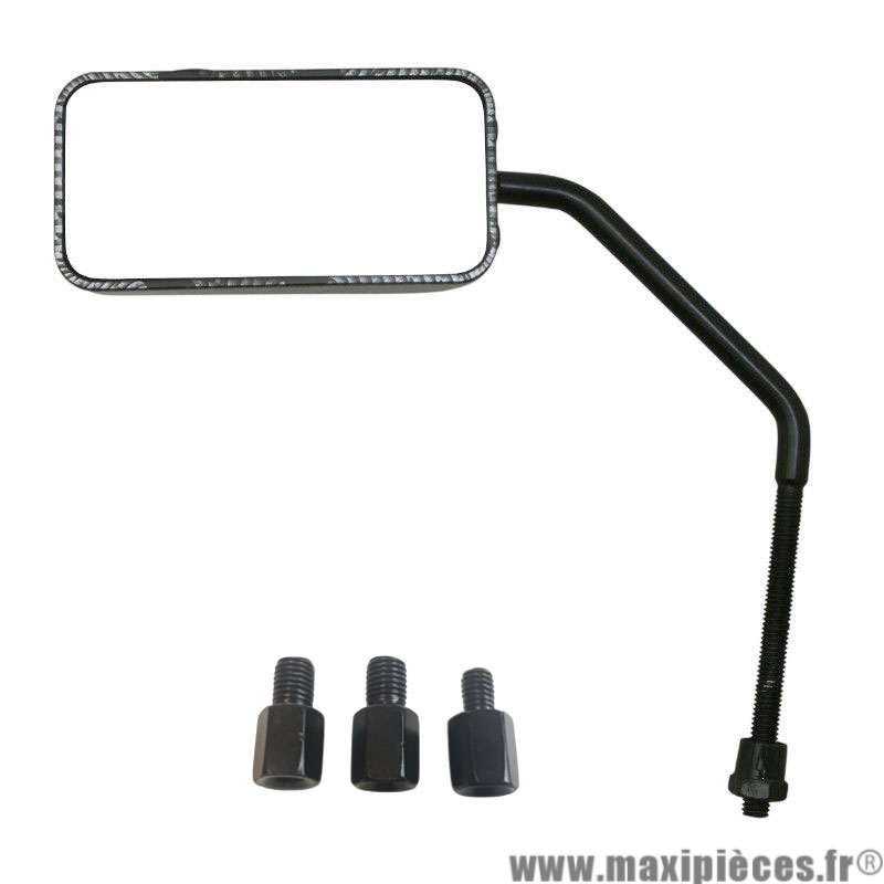 Rétroviseur / retro de scooter/moto f1 réversible carbone -tige longue noir- (diamètre 8/10mm) * Prix spécial !