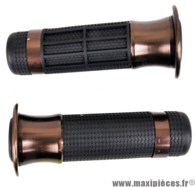 Paire de poignées Bague alu couleur café * Déstockage !