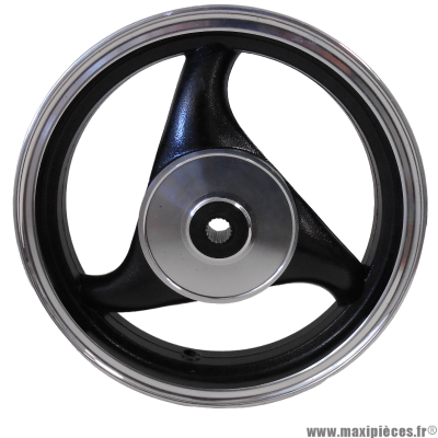 Jante arrière en aluminium 12 pouces, noir (N 12X2.50 DOT) pour scooter Conti Motors srx S/CUP 50CC et autres scooters chinois 50/125cc (frein a tambour) * Déstockage !