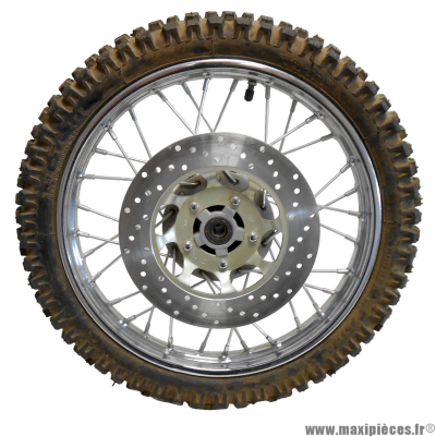 Jante/roue avant 14 pouces occasion (taille 2.50X14) pour moto/dirt enfant (frein a disque) * Déstockage !