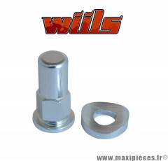 Écrou de gripster WIILS alu M8 x125 - CNC argent *Déstockage !