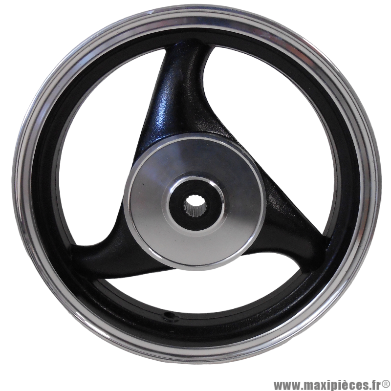 Jante arrière en aluminium 12 pouces, noir (N 12X2.50 DOT) pour scooter Conti Motors srx S/CUP 50CC et autres scooters chinois 50/125cc (frein a tambour) * Déstockage !