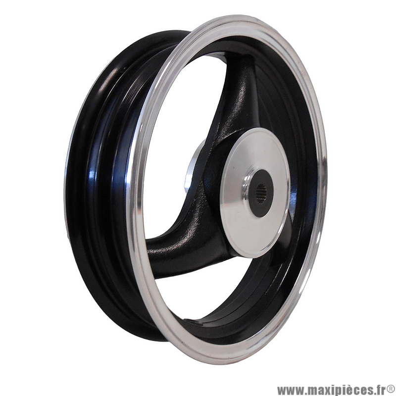 Jante arrière en aluminium 12 pouces, noir (N 12X2.50 DOT) pour scooter Conti Motors srx S/CUP 50CC et autres scooters chinois 50/125cc (frein a tambour) * Déstockage !