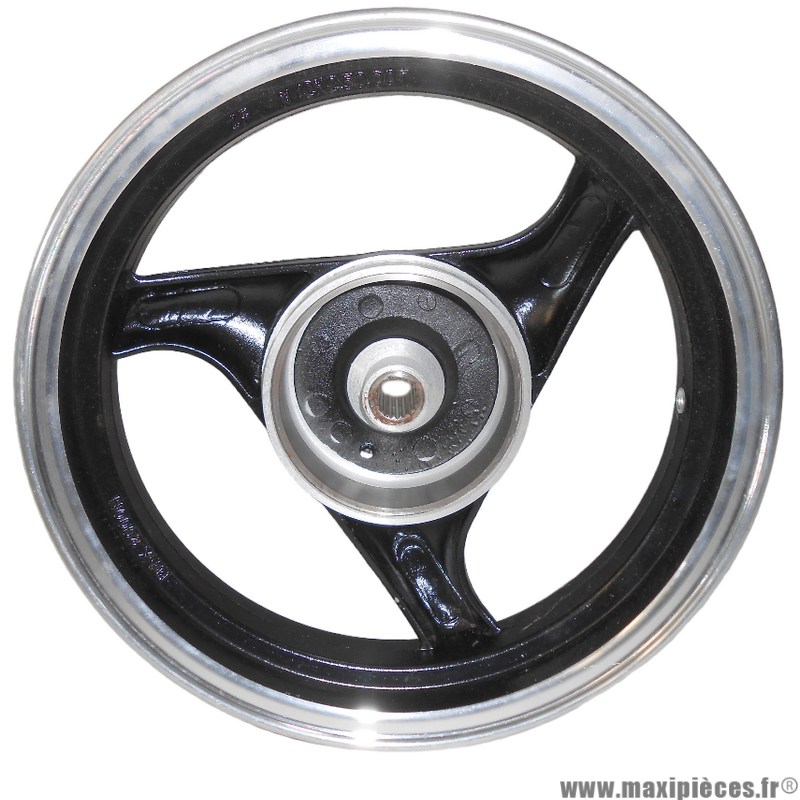 Jante arrière en aluminium 12 pouces, noir (ZF N 12X2.50 DOT) pour scooter chinois 50/125cc (frein a tambour) * Déstockage !