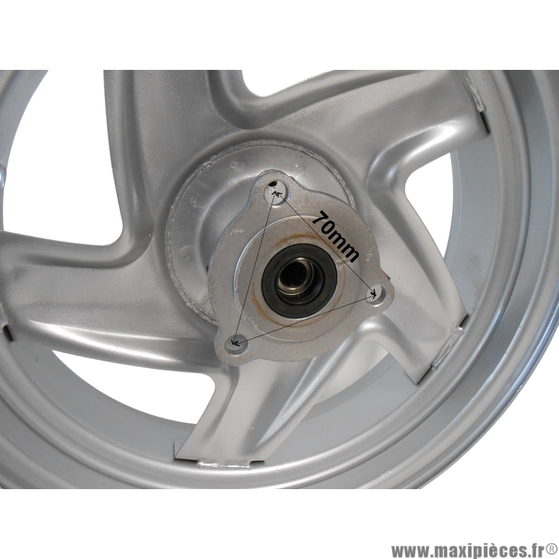 Jante avant en tôle 12 pouces (E12X3.50) pour scooter Conti Motors srx silver et autres scooters chinois 50/125cc (frein a disque) * Déstockage !