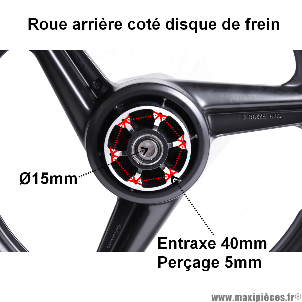 Paire de roues/jantes Neuves Grimeca 17P avant et arrière alu noir pour moto Conti RX356, Metrakit mini GP XL copa , Derbi... *Déstockage !