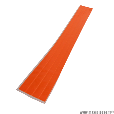 Jeu de 4 bandes autocollantes orange fluorescent 44cm * Déstockage !