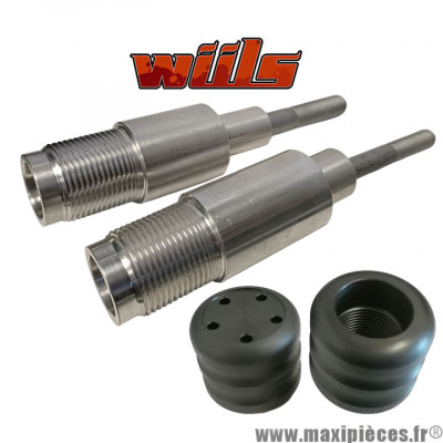 Tampons de protection noir + fixations Wiils pour Honda CBR 600 RR de 2003 à 2006 (la paire) *Déstockage !