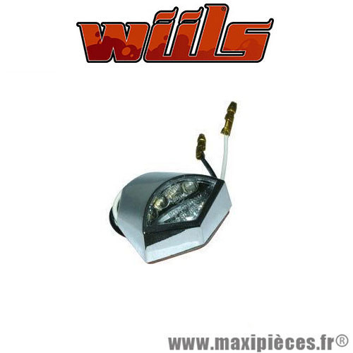 Support de plaque avec feu arrière à Led (x9) rouge Moto 50cc