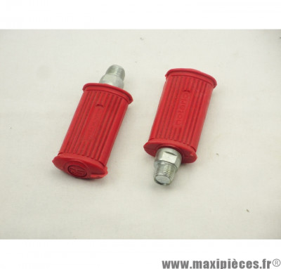 Paire de pédales rouge pour mob MBK51, Peugeot 103... (M14) *Déstockage !