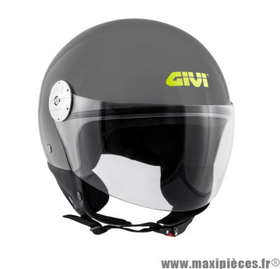 Casque jet Givi 10.7 Mini J-Solid Glossy Grey (gris Nardo) taille XL 61 cm * Déstockage !